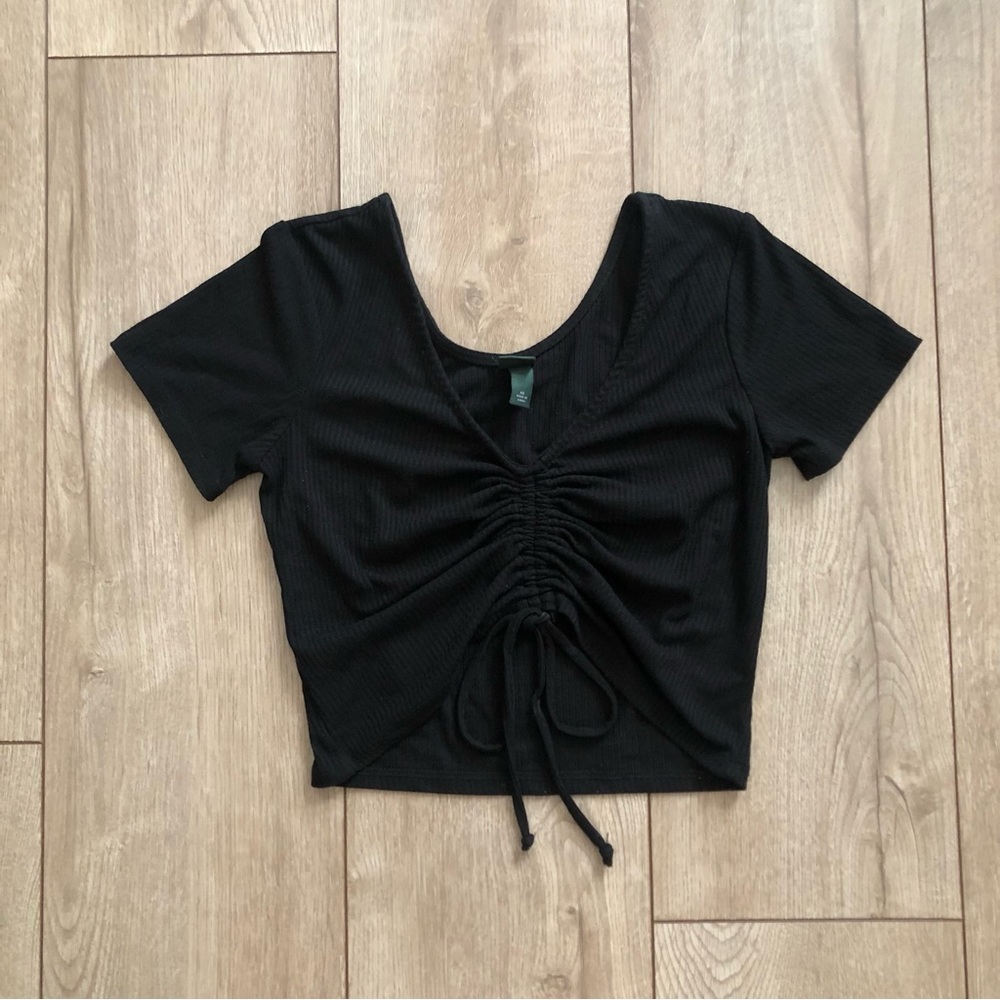 Black Ruched Top